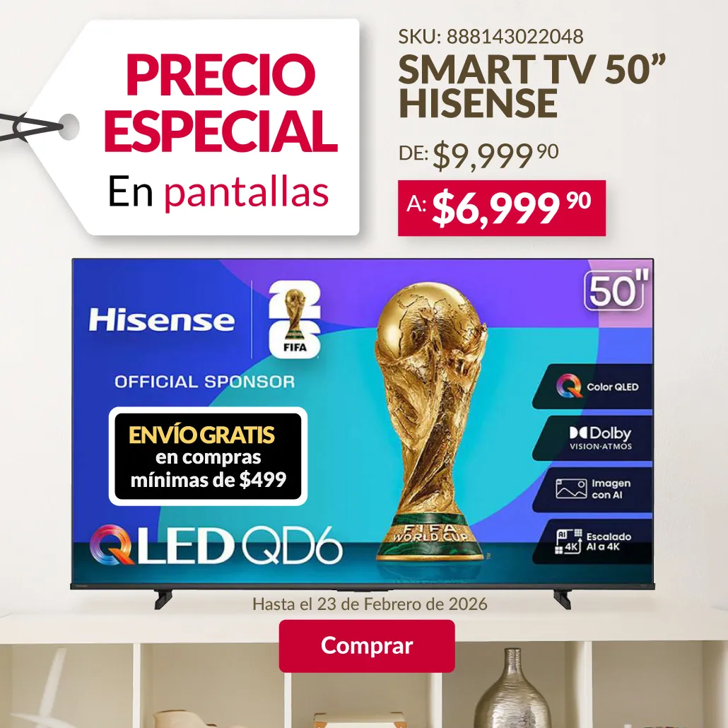 Precio especial en pantallas seleccionadas. 