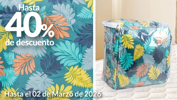 Hasta 40% de descuento en selección de edredones y sabanas.