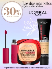 30% de descuento en todos los cosméticos L'Oréal