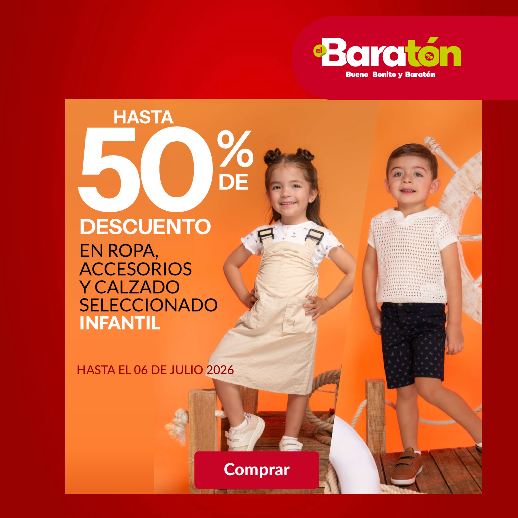 Hasta 50% de descuento en ropa, accesorios y calzado seleccionado Infantil.  