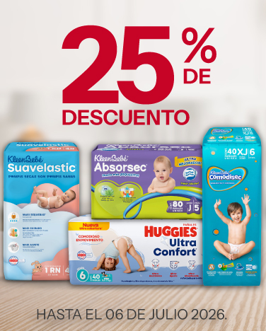 25% de descuento en pañales