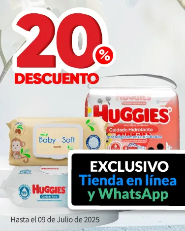 20% de descuento en toallitas húmedas para bebé