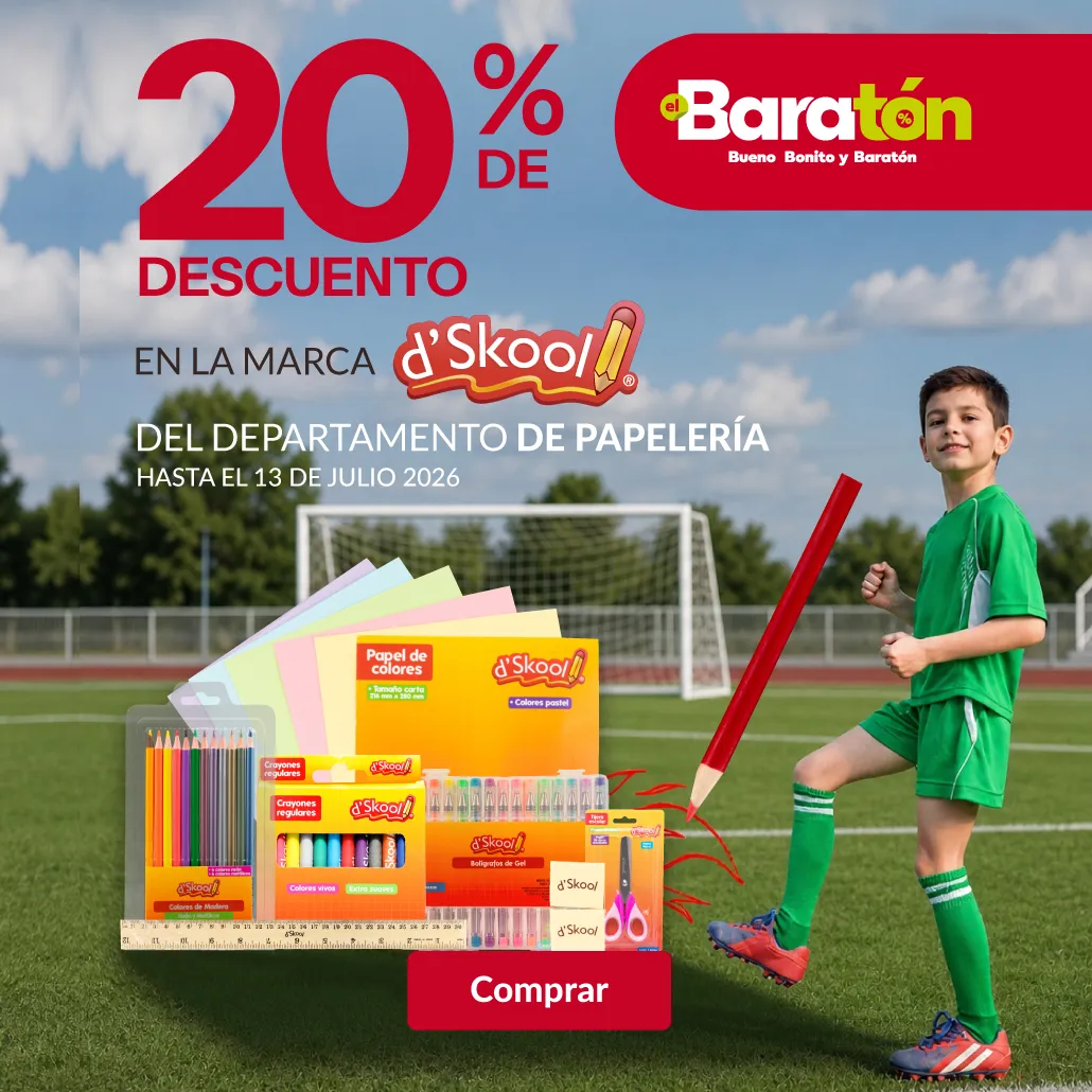 20% de descuento en toda la papelería dskool. 