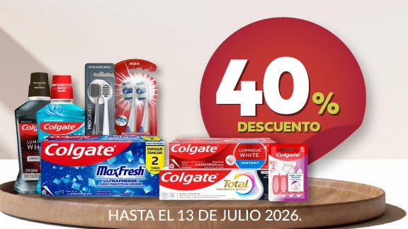 40% de descuento en toda la linea de cuidado oral Colgate