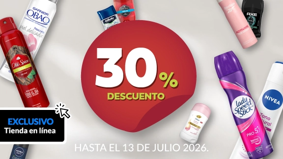 30% de descuento en todos los desodorantes