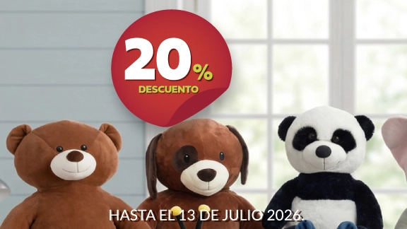 20% de descuento en todos los peluches
