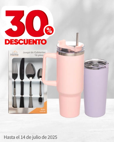 30% de descuento en todas las baterías, cubiertos y termos Best Home