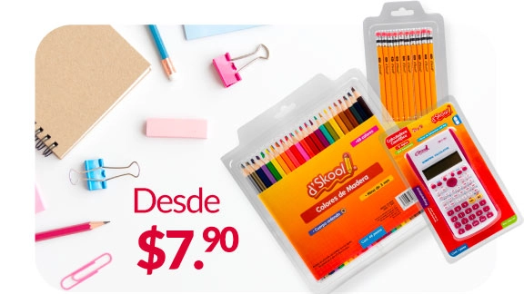 Artículos escolares desde $7.90