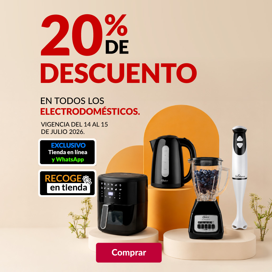 20% de descuento en todos los electrodomésticos . 