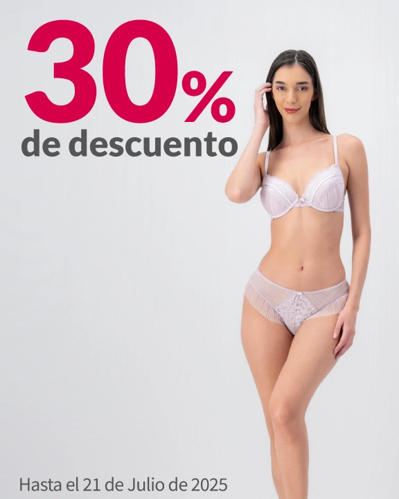 30% de descuento en brassieres para damas y teens