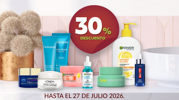 30% de descuento En todos los tratamientos faciales (excepto mascarillas)