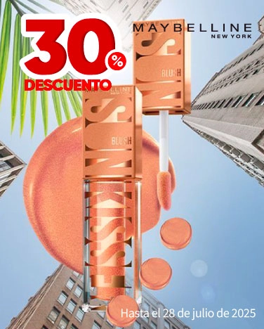 30% de descuento en Cosméticos Maybelline