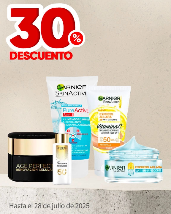 30% de descuento en todos los tratamientos faciales