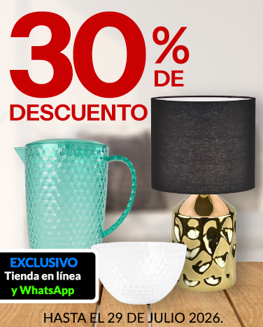 30% de descuento En toda la marca Best Home del departamento de Hogar