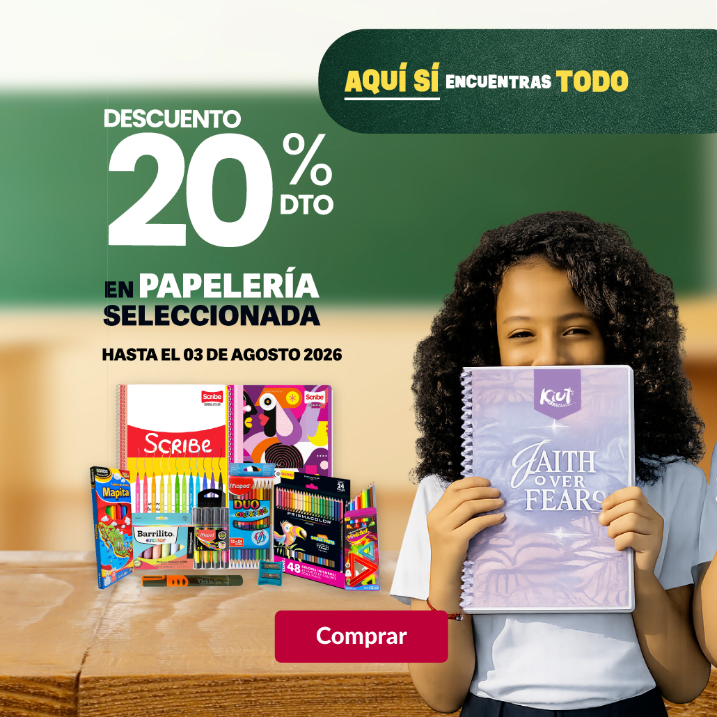 20% en papeleria seleccionada.