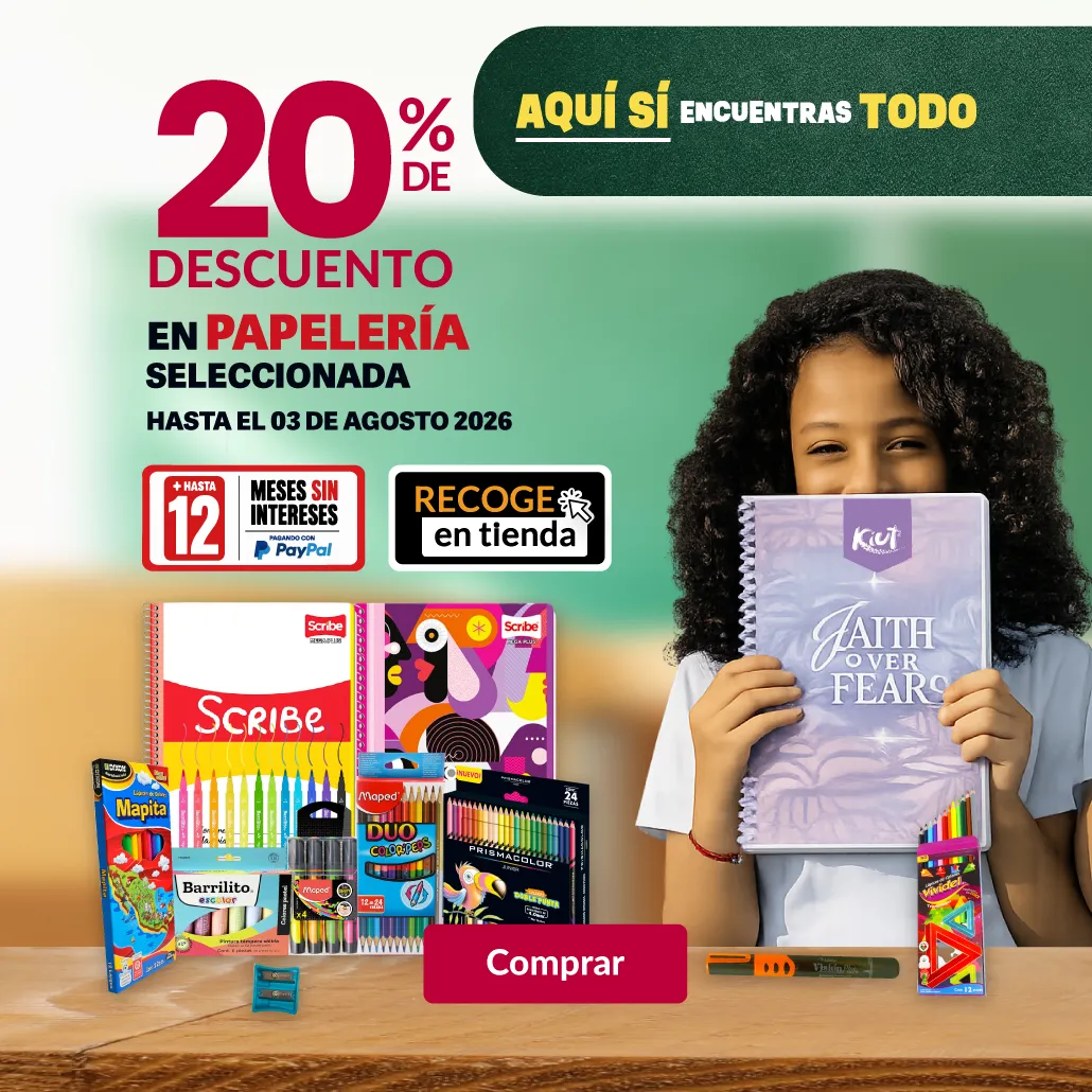 20% en papeleria seleccionada