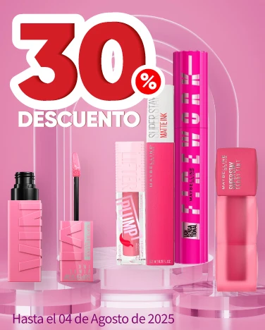 30% de descuento en cosméticos Maybelline
