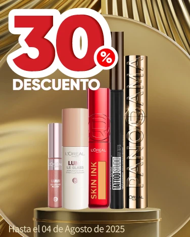 30% de descuento en cosméticos L'Oréal