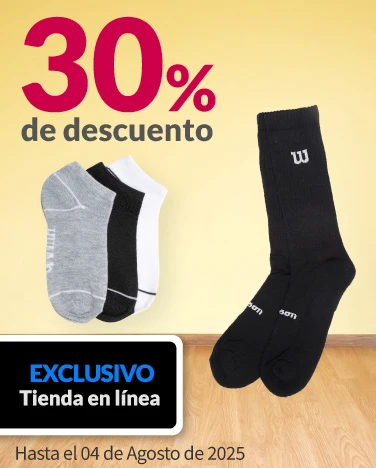 30% de descuento en calcetería para hombre y niño