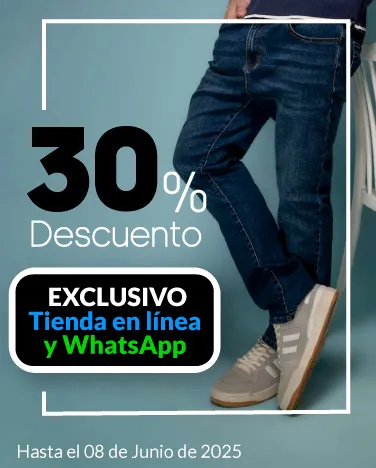 30% de descuento en accesorios y zapatería para caballero