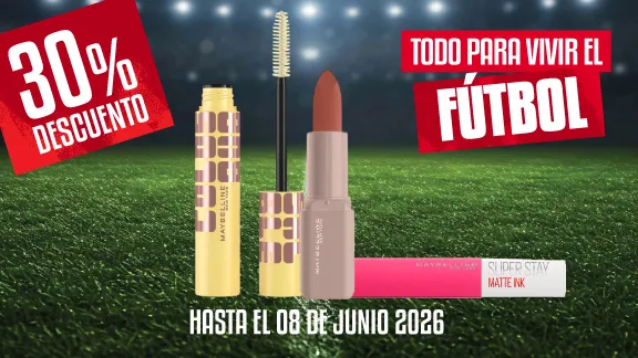30% de descuento en todos los cosméticos Maybelline