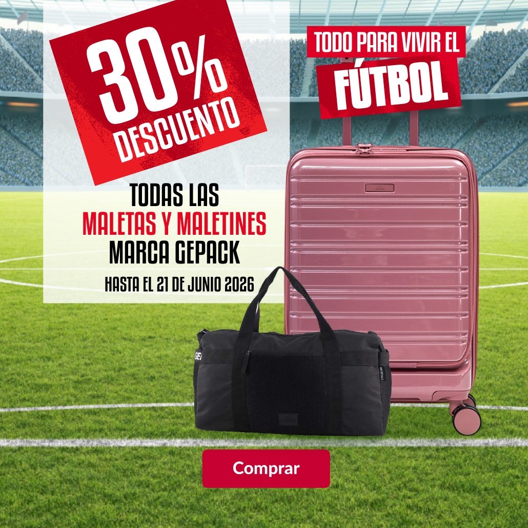 30% de descuento en todas las maletas y maletines gepack.