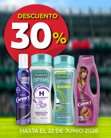 30% de descuento en toda la línea Caprice y Palmolive Optims.