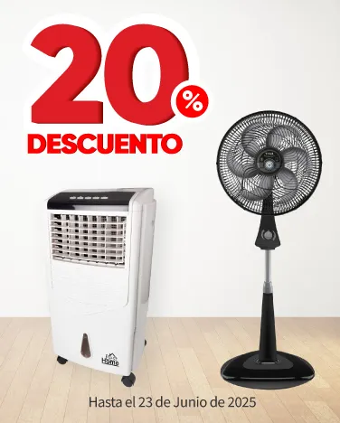 20% de descuento en todos los ventiladores y enfriadores