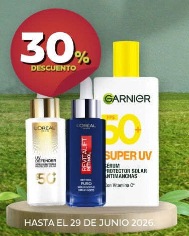 30% de descuento en tratamientos faciales L'Oréal y Garnier