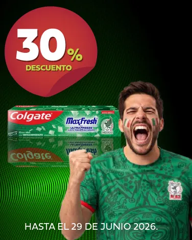 30% de descuento en toda la línea Colgate