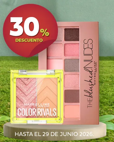 30% de descuento en cosméticos Maybelline
