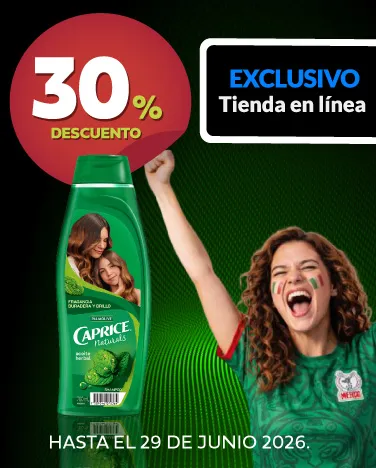 30% de descuento en shampoos, acondicionadores y tratamientos capilares