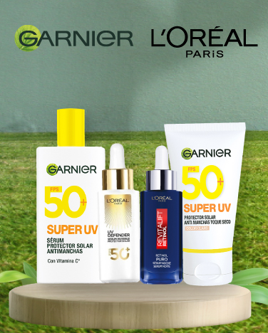 Tratamientos faciales L'Oréal y Garnier. 
