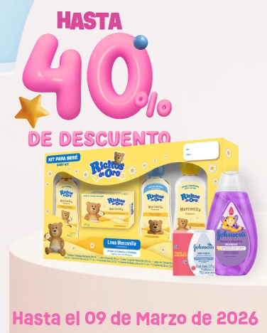Hasta 40% de descuento en Líneas de cuidado para bebé