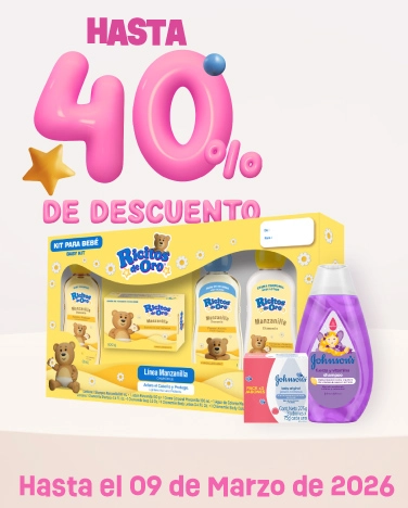 hasta 40% de descuento en Líneas de cuidado para bebé