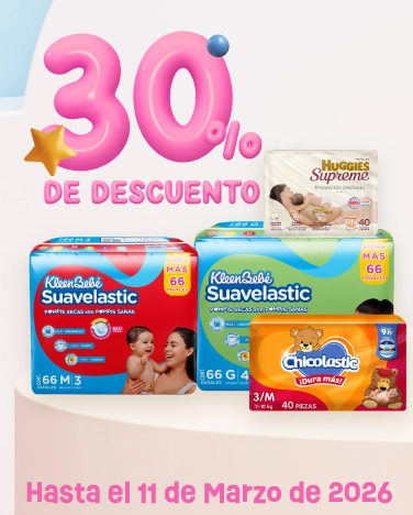 30% de descuento en pañales