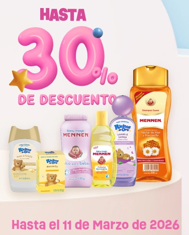 Hasta 30% de descuento en líneas de cuidado para bebé