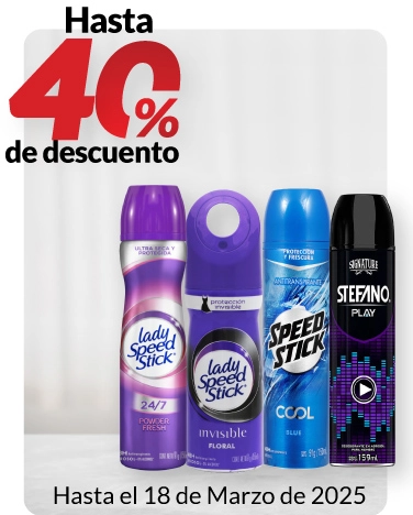 Hasta 40% de descuento en desodorantes