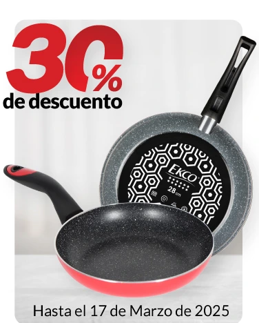 30% de descuento en baterías y sartenes