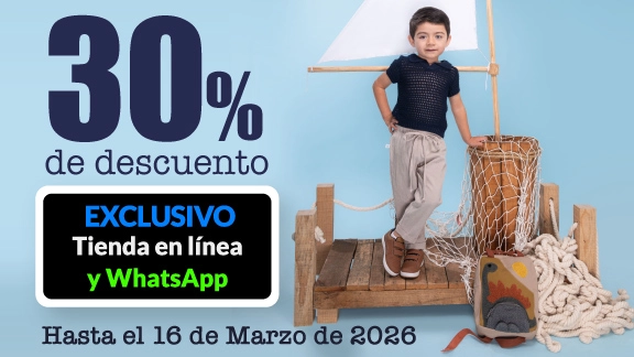 30% de descuento en toda la ropa exterior de niños