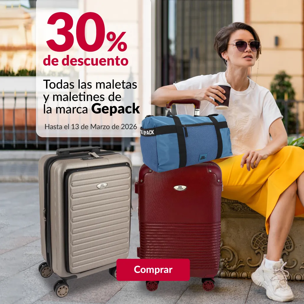 30%de descuento en todas las Maletas y maletines de la marca GEPACK