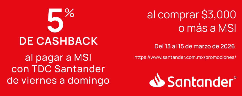 5% de cashback santander