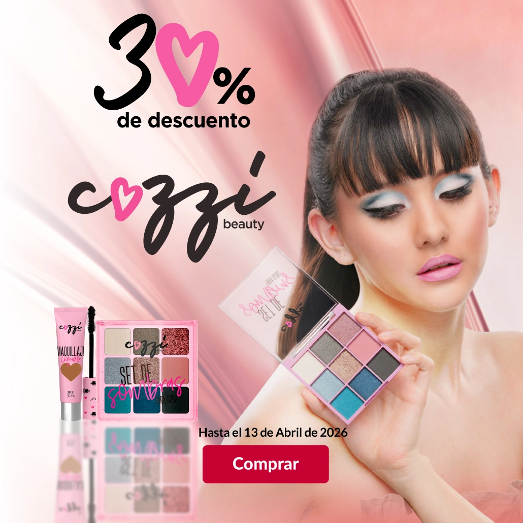 20% de descuento en todos los cosméticos cozzi beauty.