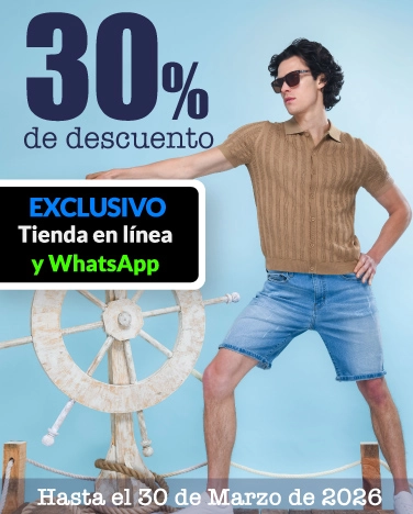 30% de descuento en toda la ropa exterior de hombre