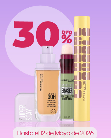 30% de descuento en cosméticos Maybelline