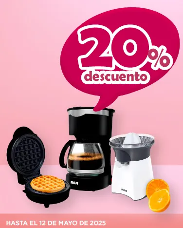 20% de descuento en electrodomésticos RCA, Daewooo, Taurus, Black & Decker
