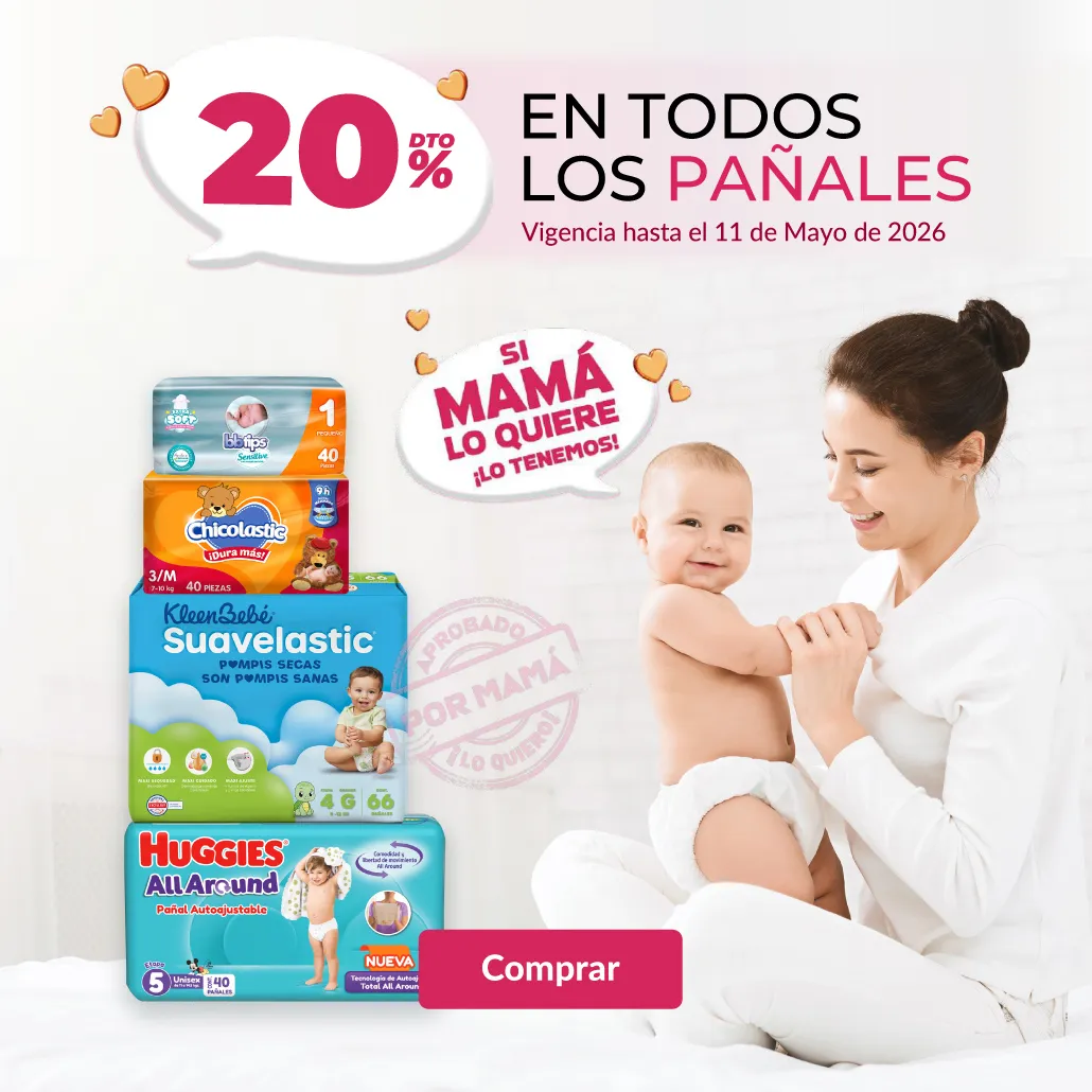 20% de descuento en todos los Pañales