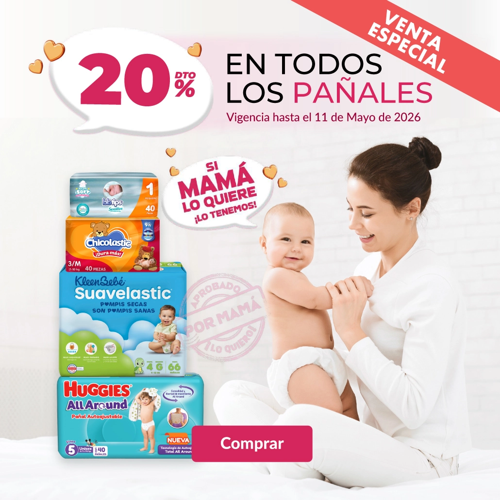 20% de descuento en todos los Pañales