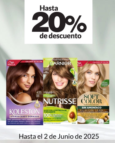 Hasta 20% de descuento en tintes
