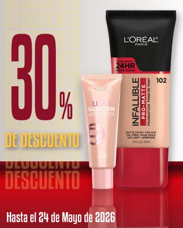 30% de descuento en cosméticos L'Oreal 